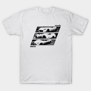 Mazda Miata MX-5 ND Black 'N White Archive 2 T-Shirt